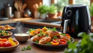 découvrez nos délicieuses recettes de poulet tendre préparées à l'airfryer. savourez des plats sains, croustillants et pleins de saveurs, parfaits pour un repas rapide et équilibré. idéal pour toute la famille!